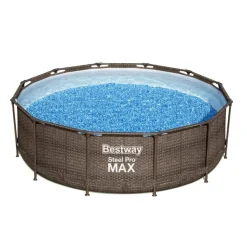 Brico Bestway Zwembad Steel Pro Max Rotan 366 Cm- Opzetzwembaden Zonder Pomp
