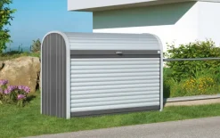 Brico Biohort Opbergbox Storemax 160 Kwartsgrijs Metallic 78X163Cm- Opbergboxen Tuin