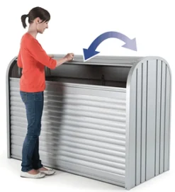 Brico Biohort Opbergbox Storemax 160 Zilver Metallic 78X163Cm- Opbergboxen Tuin