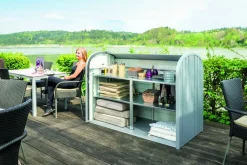 Brico Biohort Opbergbox Storemax 160 Zilver Metallic 78X163Cm- Opbergboxen Tuin