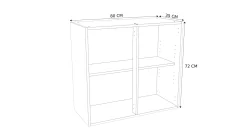 Keukenkasten|Brico Bovenkast Keuken Modulo Wit 80Cm