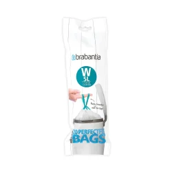 Vuilnisbakken|Brico Brabantia Afvalzak Perfectfit W Wit 5L 20 Stuks