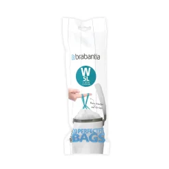 Vuilnisbakken|Brico Brabantia Afvalzak Perfectfit W Wit 5L 20 Stuks