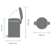 Vuilnisbakken|Brico Brabantia Pedaalemmer Newicon Matt Black 12L