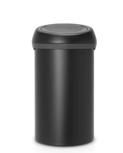 Vuilnisbakken|Brico Brabantia Pedaalemmer Touch Bin 60L Mineral Moonlight Zwart