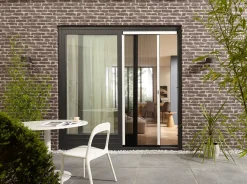 Brico Cando Hordeur Premium D - Plisse Hordeur - Wit Profiel - Zwart Gaas - 96X206Cm- Vliegendeuren