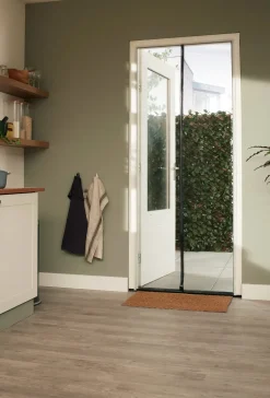 Brico Cando Hordeur Standaard - Magneethor - Wit Profiel - Zwart Gaas - 95X235Cm- Vliegendeuren