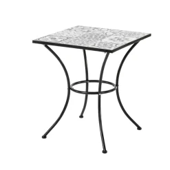Brico Central Park Bistrotafel Atri Zwart/Wit 60X60Cm- Tuintafels