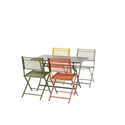 Brico Central Park Bistrotafel Stacy Antraciet Staal 110X70Cm- Tuintafels