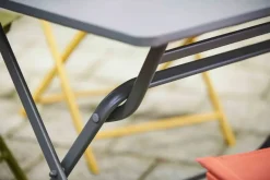 Brico Central Park Bistrotafel Stacy Antraciet Staal 110X70Cm- Tuintafels