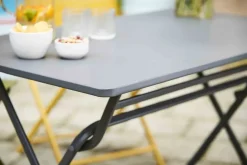 Brico Central Park Bistrotafel Stacy Antraciet Staal 110X70Cm- Tuintafels