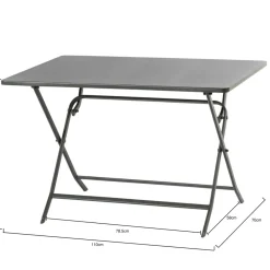 Brico Central Park Bistrotafel Stacy Antraciet Staal 110X70Cm- Tuintafels