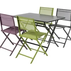 Brico Central Park Bistrotafel Stacy Antraciet Staal 110X70Cm- Tuintafels