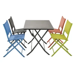 Brico Central Park Bistrotafel Stacy Antraciet Staal 110X70Cm- Tuintafels