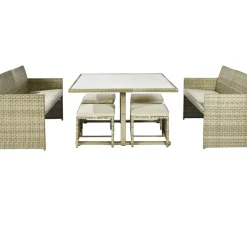 Brico Central Park Dining Loungeset Capri Naturel 7-Delig- Loungesets