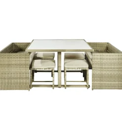 Brico Central Park Dining Loungeset Capri Naturel 7-Delig- Loungesets