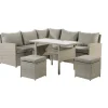 Brico Central Park Dining Loungeset Rochelle Creme 5 Stuks- Loungesets
