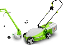 Grasmaaiers|Brico Central Park Elektrische Grasmaaier 1300W 25L + Elektrische Grastrimmer 250W