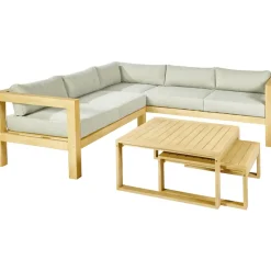 Brico Central Park Hoekbank Loungeset Sorrento Acaciahout- Loungesets