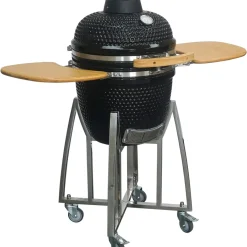 Brico Central Park Keramische Barbecue Kamado Met Werkbladen O38,3Cm- Keramische Barbecue