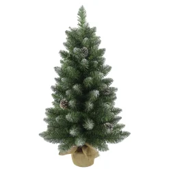 Kunstkerstbomen|Brico Central Park Kunstkerstboom Besneeuwd Groen 90Cm
