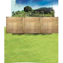 Tuinhout|Brico Central Park Schutting Grenen Recht 180X180Cm