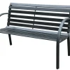Brico Central Park Tuinbank City Staal/Fsc Eucalyptushout Zwart 122X81,5Cm- Tuinbanken