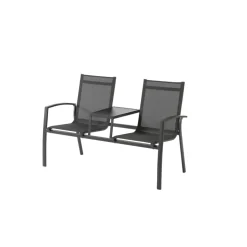Brico Central Park Tuinbank Nicola 2-Zits Aluminium Antraciet- Tuinbanken