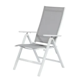 Brico Central Park Tuinstoel Anzio Stapelbaar Aluminium/Textileen Grijs- Tuinstoelen