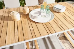 Brico Central Park Tuinstoel Bonifacio Stapelbaar Aluminium/Textileen Taupe- Tuinstoelen