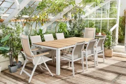 Brico Central Park Tuinstoel Bonifacio Stapelbaar Aluminium/Textileen Taupe- Tuinstoelen