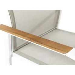 Brico Central Park Tuinstoel Bonifacio Stapelbaar Aluminium/Textileen Taupe- Tuinstoelen