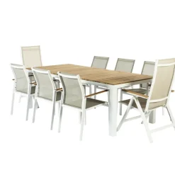 Brico Central Park Tuinstoel Bonifacio Stapelbaar Aluminium/Textileen Taupe- Tuinstoelen