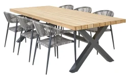 Brico Central Park Tuinstoel Collioure Aluminiuim/Wicker 60X56,5X78Cm- Tuinstoelen