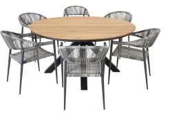 Brico Central Park Tuinstoel Collioure Aluminiuim/Wicker 60X56,5X78Cm- Tuinstoelen