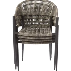Brico Central Park Tuinstoel Collioure Aluminiuim/Wicker 60X56,5X78Cm- Tuinstoelen