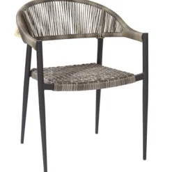 Brico Central Park Tuinstoel Collioure Aluminiuim/Wicker 60X56,5X78Cm- Tuinstoelen