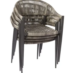 Brico Central Park Tuinstoel Collioure Aluminiuim/Wicker 60X56,5X78Cm- Tuinstoelen