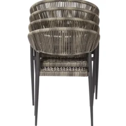 Brico Central Park Tuinstoel Collioure Aluminiuim/Wicker 60X56,5X78Cm- Tuinstoelen