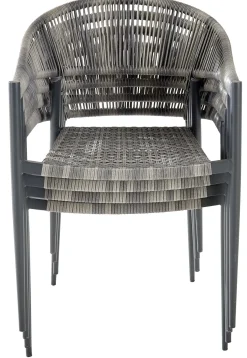 Brico Central Park Tuinstoel Collioure Aluminiuim/Wicker 60X56,5X78Cm- Tuinstoelen