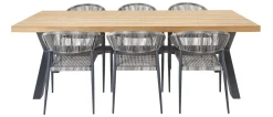 Brico Central Park Tuinstoel Collioure Aluminiuim/Wicker 60X56,5X78Cm- Tuinstoelen