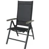 Brico Central Park Tuinstoel Dafne Verstelbaar Aluminium Textileen Antraciet- Tuinstoelen