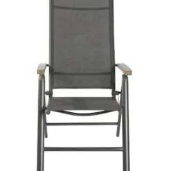 Brico Central Park Tuinstoel Dafne Verstelbaar Aluminium Textileen Antraciet- Tuinstoelen