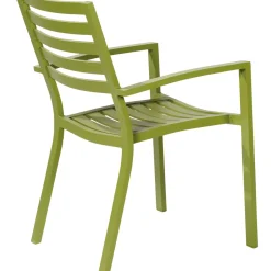 Brico Central Park Tuinstoel Stapelbaar Aluminium Olijfgroen 61,5X57,5X85,5Cm- Tuinstoelen