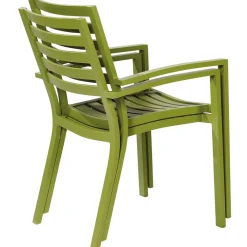 Brico Central Park Tuinstoel Stapelbaar Aluminium Olijfgroen 61,5X57,5X85,5Cm- Tuinstoelen
