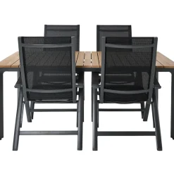 Brico Central Park Tuinstoel Verstelbaar Guillermo Antraciet- Tuinstoelen
