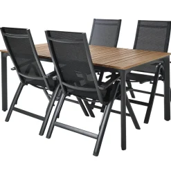 Brico Central Park Tuinstoel Verstelbaar Guillermo Antraciet- Tuinstoelen