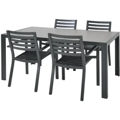 Brico Central Park Tuinstoel Vina Aluminium Antraciet- Tuinstoelen
