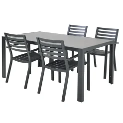Brico Central Park Tuinstoel Vina Aluminium Antraciet- Tuinstoelen