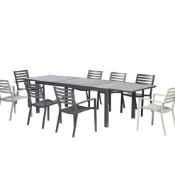 Brico Central Park Tuinstoel Vina Aluminium Antraciet- Tuinstoelen